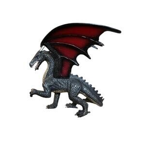 ANIMAL PLANET‎ Mojo Fantasy Steel Dragon Toy Figure, Black/Red (387215), 2014